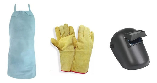 Kit Soldador Guantes + Delantal + Mascara Fravida
