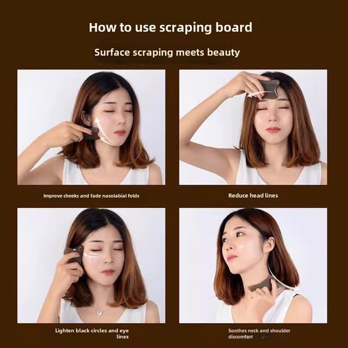 Tabla Gua Sha Para Masaje Facial Y Corporal Estilo Cuerno Na
