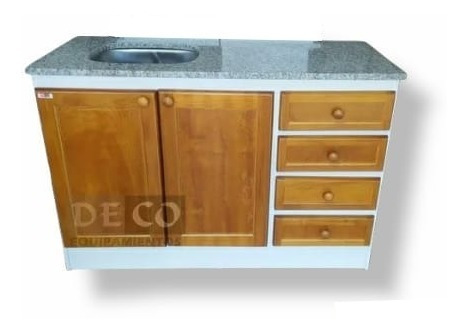Imagen 7 de 10 de Mueble Cocina Granito Frente De Pino Lustrado