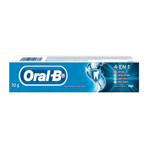 Imagen 2 de 6 de Pasta Dental Oral B 4 En 1 Crema Dental 70g