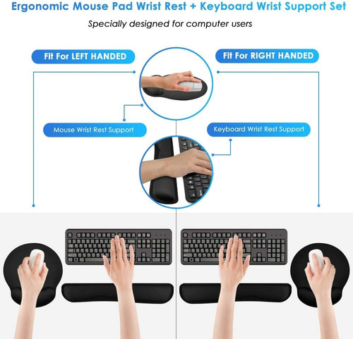 Mouse Pads Y Ergonomico Alfombrilla Teclado Reposamuñecas