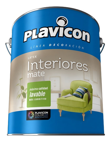 Plavicon Latex Interior Lavable Antihongo Blanco 1 Lts