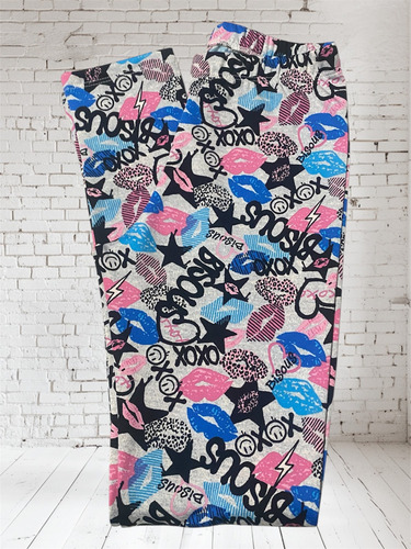 Calza Nena Lycra (retro) Frisado Estampado Dannie Kids