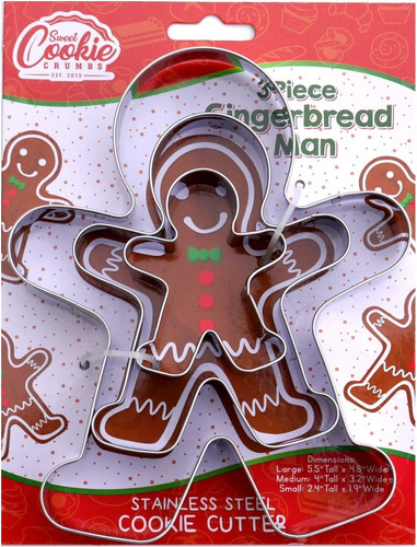 Gingerbread Man,  - Juego De Cortador De Galletas De Navidad