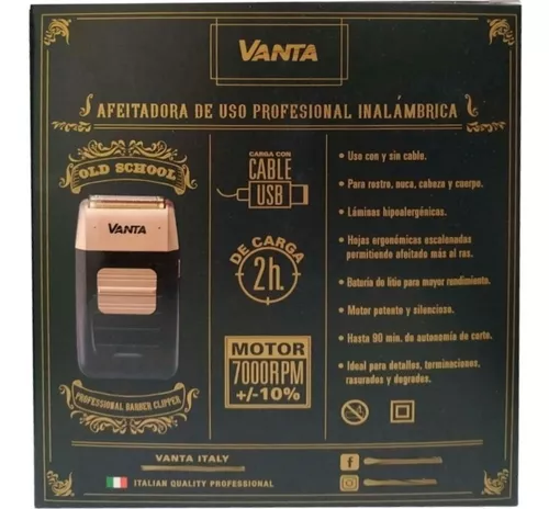 Máquina Cortar Pelo Profesional VANTA Old School Barbería - FarmaProv