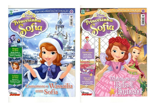 Kit 2  Revistas Princesinha Sofia Disney Junior