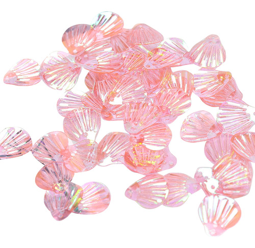 Mini Glit Con Forma De Conchas Marinas De Resina Brillante C