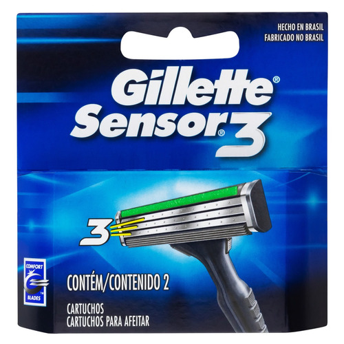 Carga para lâmina de barbear Gillette Sensor3 2 u