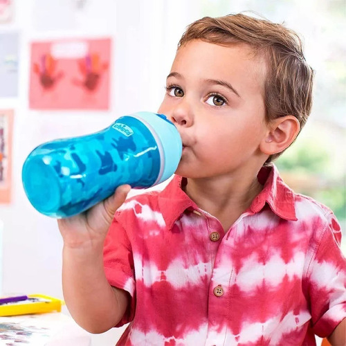 Imagen 7 de 9 de Vaso Antiderrame Sorbete Chicco Sport Cup 14m+ Azul