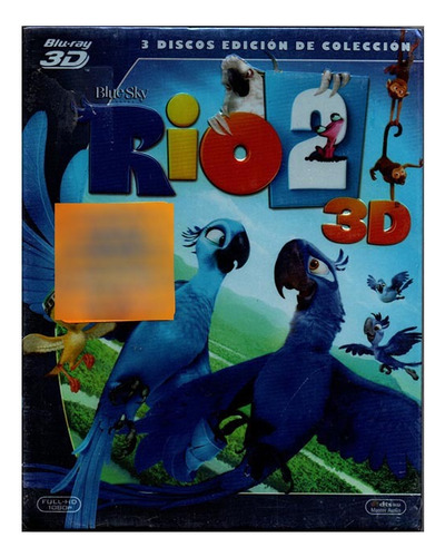 Río 2 Slipcover Película Bluray 3d + Bluray + Dvd