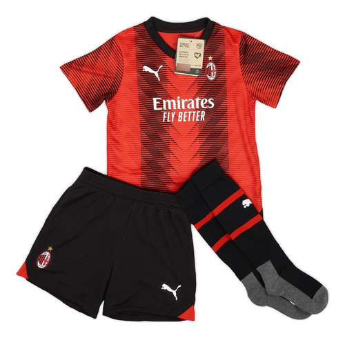 Conjunto Deportivo De Ac Milan Puma De Niño Equipo Futbol