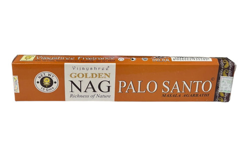 Incenso Massala Golden Nag Vareta Goloka Palo Santo Unidade