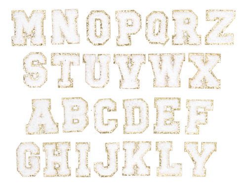 Parches Bordados, 26 Unidades, Letras Blancas De La A A La Z
