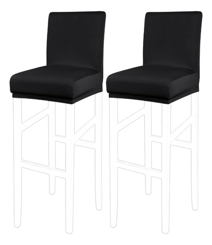 Fundas Elásticas Para Taburetes De Bar Negras