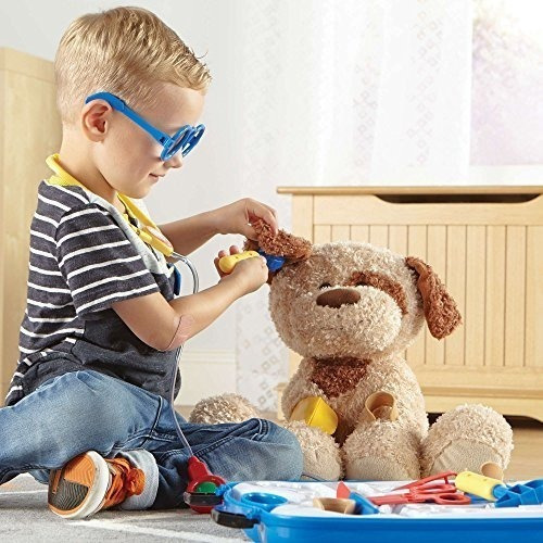 Juego Para Niños Kit Medico Cirujano Color Azul 19 Piezas