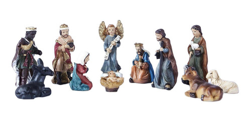 11 Piezas De Estatuilla De Natividad Estatua De Nacimiento