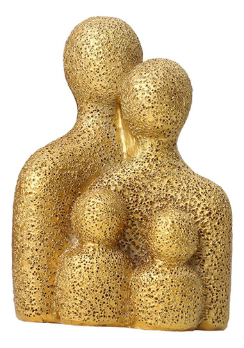 Familia De 4 Figuritas Decorativas, Estatua Decorativa Oro