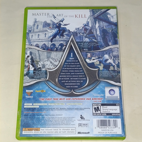 Assassin's Creed 1 Xbox 360 Español (Reacondicionado)