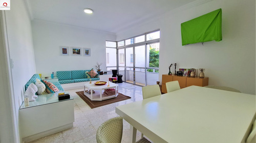 Imagem 2 de 16 de Apartamento À Venda Na Praia Das Pitangueiras, Frente Para O Mar, Reformado, 4 Dormitórios, Sala Para 3 Ambientes, Sacada - Ap05874 - 69447326