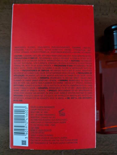 Polo Ralph Lauren Red Edt (Usado)