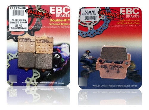 Juego Pastillas De Freno Ebc Brakes T.m Smx 660 F 05-10