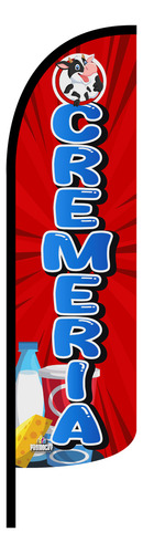 Bandera Publicitaria Abarrotes Azul. (4x1 Metros) Completa Abarrotes Azul