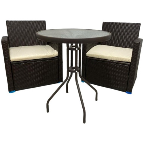 Juego De Sillones Y Mesa En Simil Rattan  