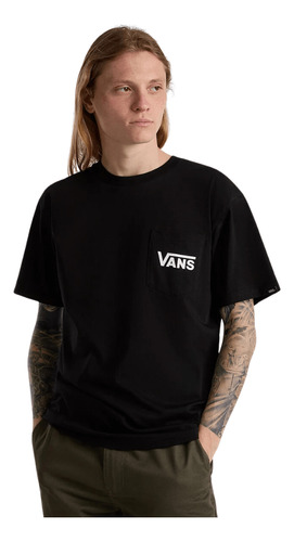 Remera Vans Hombre Style 76 Back Ss Manga Corta Negra