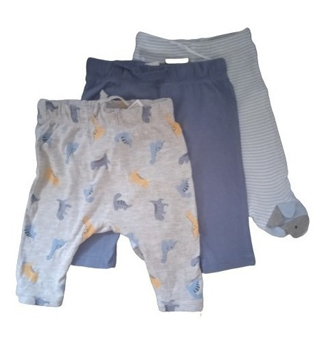 Jogger Pantalón Bebe Niño 3 Meses X3 Und