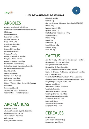 Paquete De 20 Sobres Entre 150 Variedades A Escoger