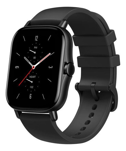 Reloj inteligente Amazfit Sport Amazfit Gts 2 con pantalla de 1,65 pulgadas y correa de silicona, color negro