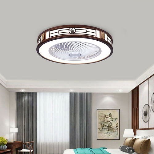 57cm Modern Enclosed Ceiling Fan With Light And Remote 3