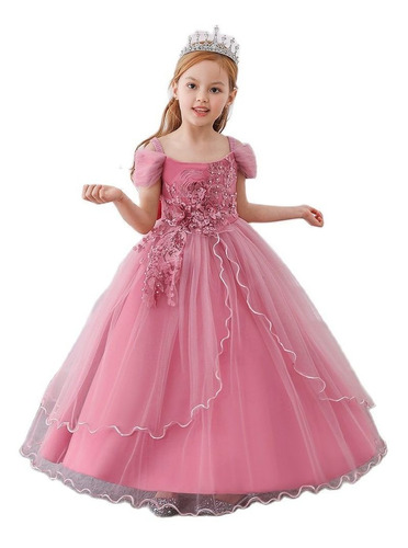 Vestido De Princesa Para Niña Con Hombros Descubiertos