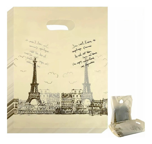 100 Bolsas Para Boutique De Torre Eiffel 35*45cm