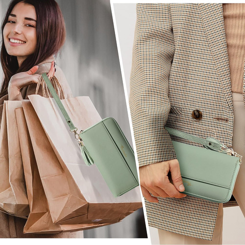 Cartera Travelambo P/ Mujer, Verde, De 18.7 Cm