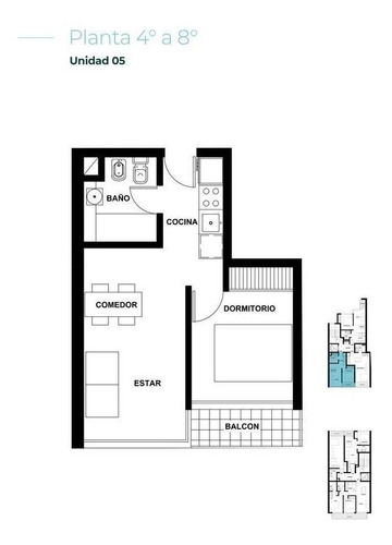 Imagen 7 de 7 de Montevideo 1600 - Departamento De Un Dormitorio En Venta - Rosario