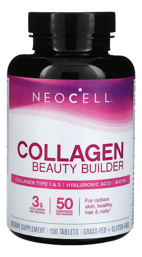 Neocell - Colageno Con Biotina Y Acido Hialuronico 150 Comp Sabor Sin Sabor