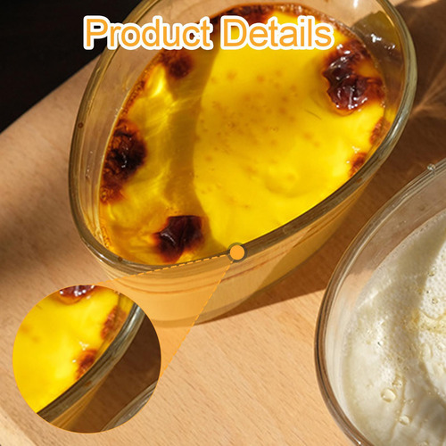 Tazón De Postre Transparente De 8.09 Oz, Práctico Para