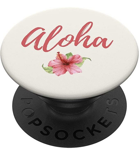 Aloha Hawaii Hibiscus Flower Pop Socket Diseño Elegante Que