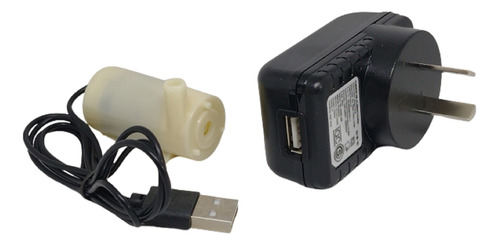 Mini Bomba De Agua Sumergible 5v Usb + Cargador 5v Usb