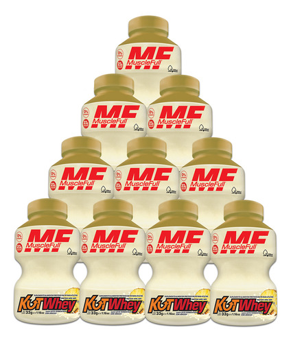 30 Suplemento Em Pote Whey Proteinas Sabores 33g Muscle Full Sabor Abacaxi