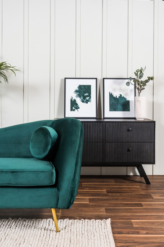Sofá Salas Modernas Minimalistas Sillones Retro Lounge Color Verde