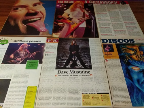 (ag107) Megadeth * Recortes Revistas Clippings