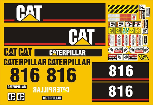 Calcomanías Para Caterpillar 816