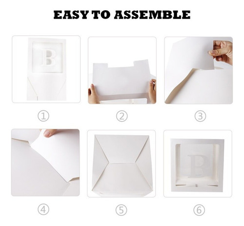 Caja Transparente Para Arreglos De Fiesta De Alfabeto De 4 P