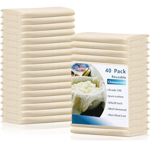 Paos De Queso Reutilizables 20x20 Pulgadas - 40 Piezas