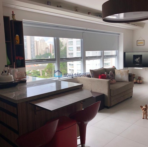 Apartamento No Brooklin Seminovo Com 01 Dormitório E 01 Vaga, Próximo Ao Metrô - Bi24525