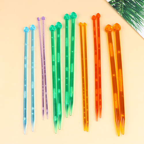 Juego De Varillas De Tejer Acrílicas De 25 Cm Para Suéteres