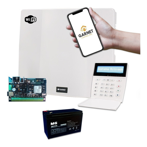 Alarma Casa Pc-900 Panel Comunicador Wifi Teclado Lcd Garnet