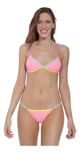 Bikini Traje De Baño Multicolor Reversible Mujer - Promesse